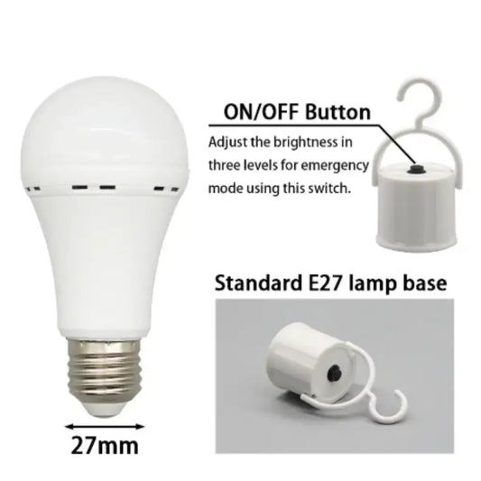 Emergency Light Bulb – Cool White, 1500mAh, 7W Habicare