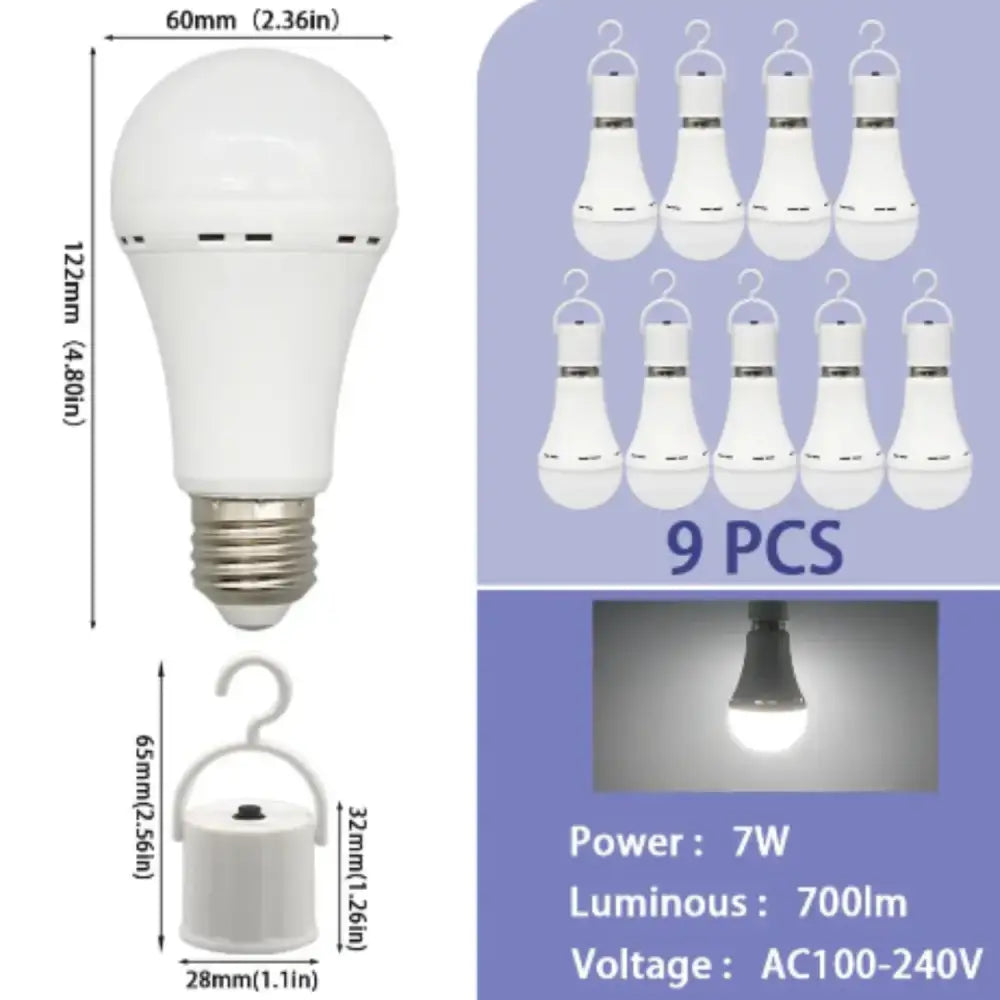 Emergency Light Bulb – Cool White, 1500mAh, 7W Habicare