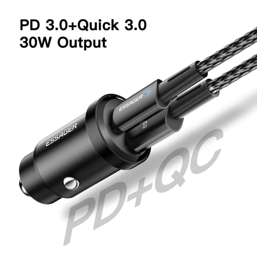 Essager Car Charger (Type C & USB Port) 9eight5