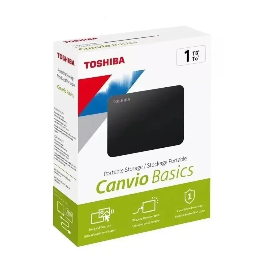 External Hard Drive (500GB–2TB) USB 3.0 Habicare