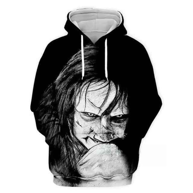 3d digital printing street men's crown sweatshirt
