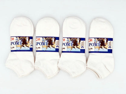 (60 Pairs) Thin Ankle Socks - WHITE - M7-11/ W8-12 dealonline.co.nz