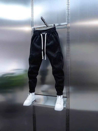 Chanel Style Striped Sweatpants Men Loose Casual Trousers