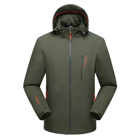 Men's Shark Skin Tactical Softshell Jacket - Waterproof Fleece-Lined Outdoor Jacket | Military Style