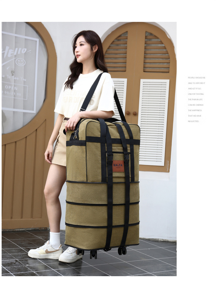 158L Expandable Luggage Bag – Foldable Rolling Travel Bag ECOTREK