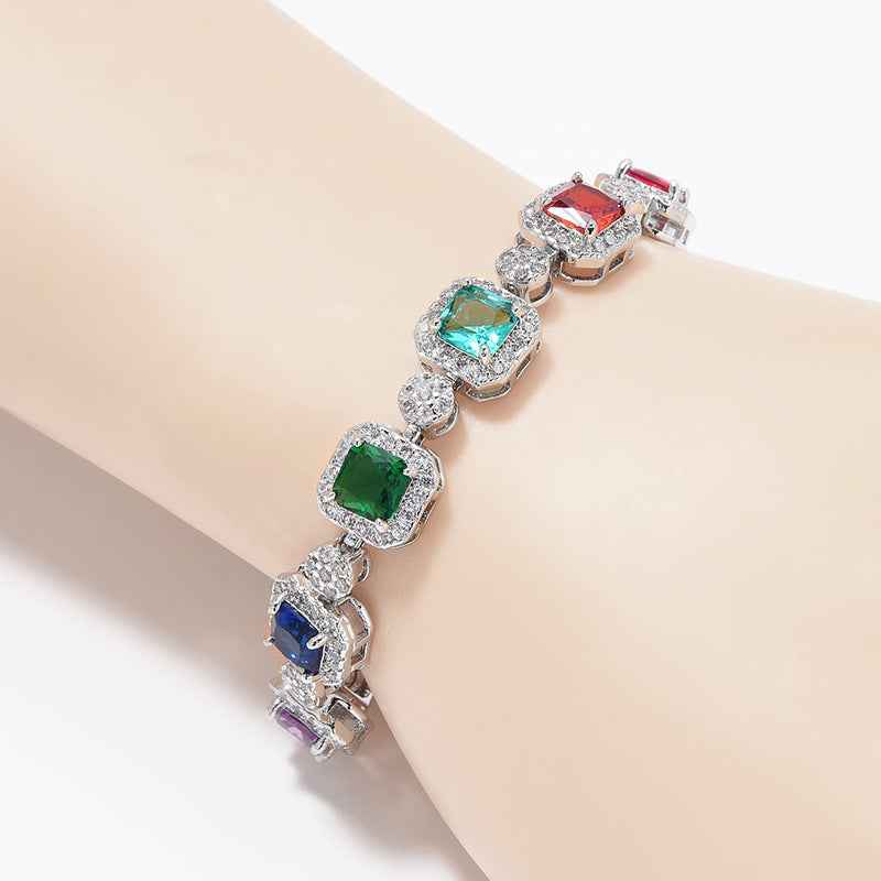 Adjustable full diamond bracelet for women