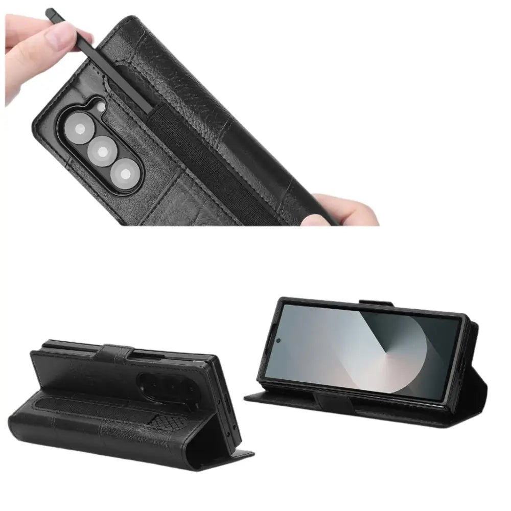 Flip Leather Phone Case for the Samsung Galaxy Z Fold7 (2 colours available) Habicare