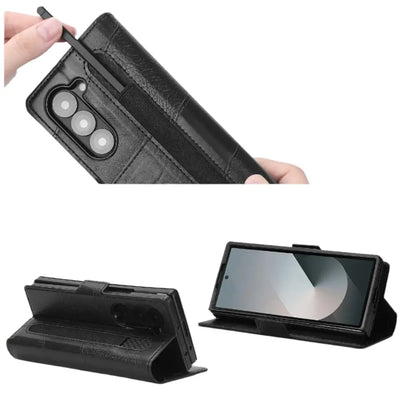 Flip Leather Phone Case for the Samsung Galaxy Z Fold7 (2 colours available) Habicare