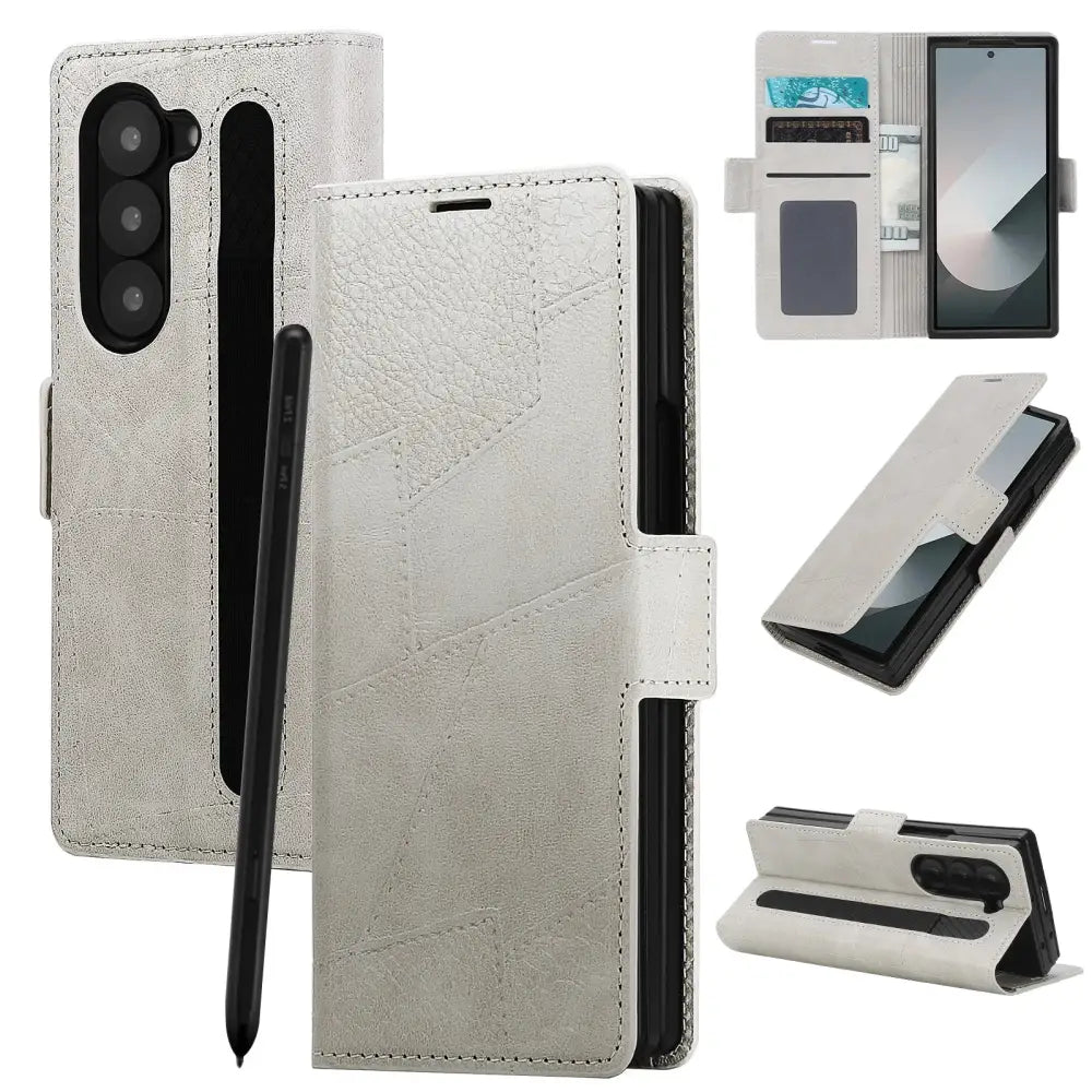 Flip Leather Phone Case for the Samsung Galaxy Z Fold7 (2 colours available) Habicare