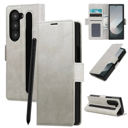 Flip Leather Phone Case for the Samsung Galaxy Z Fold7 (2 colours available) Habicare