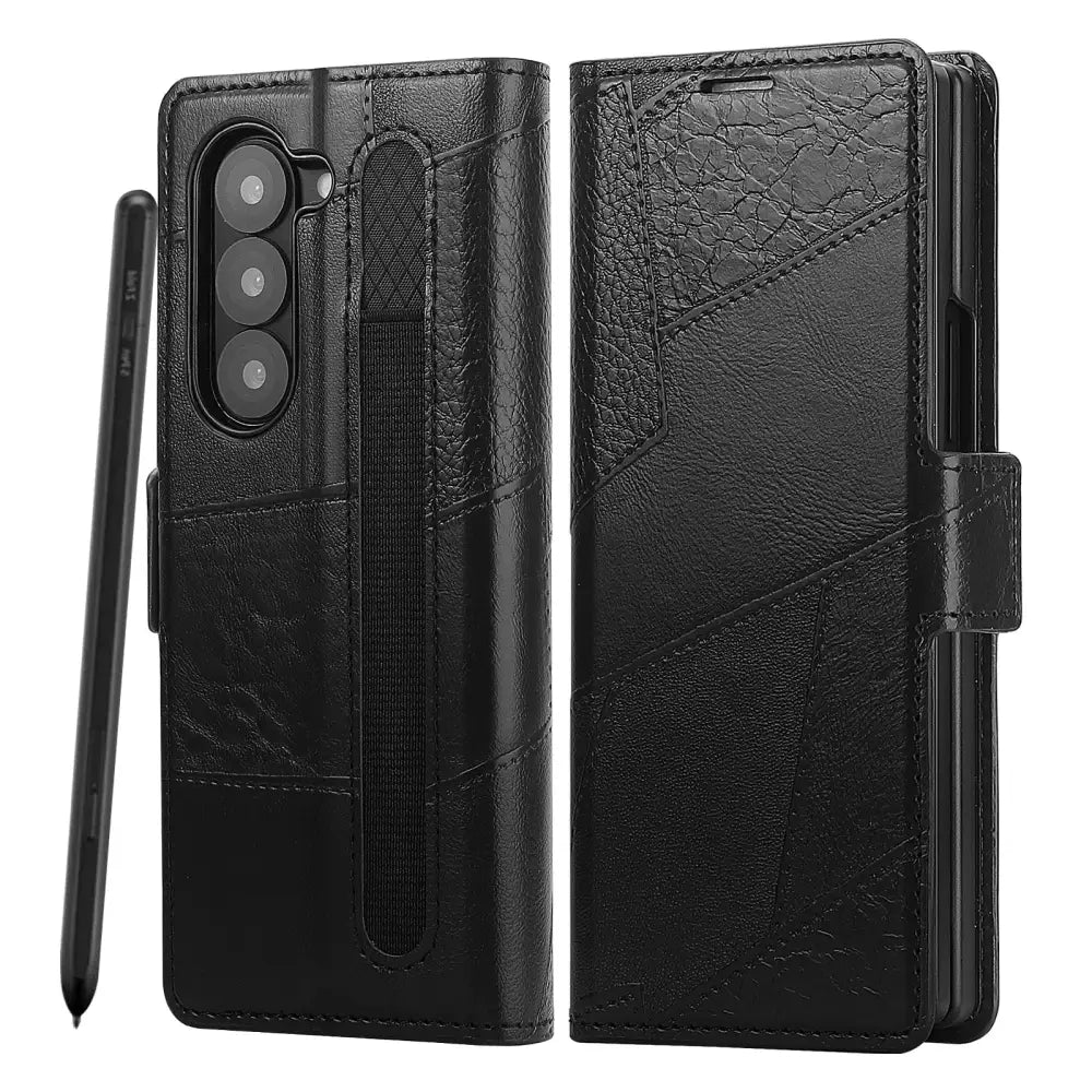 Flip Leather Phone Case for the Samsung Galaxy Z Fold7 (2 colours available) Habicare
