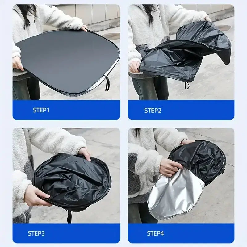 Folding Car Window Sunshade Cover Habicare