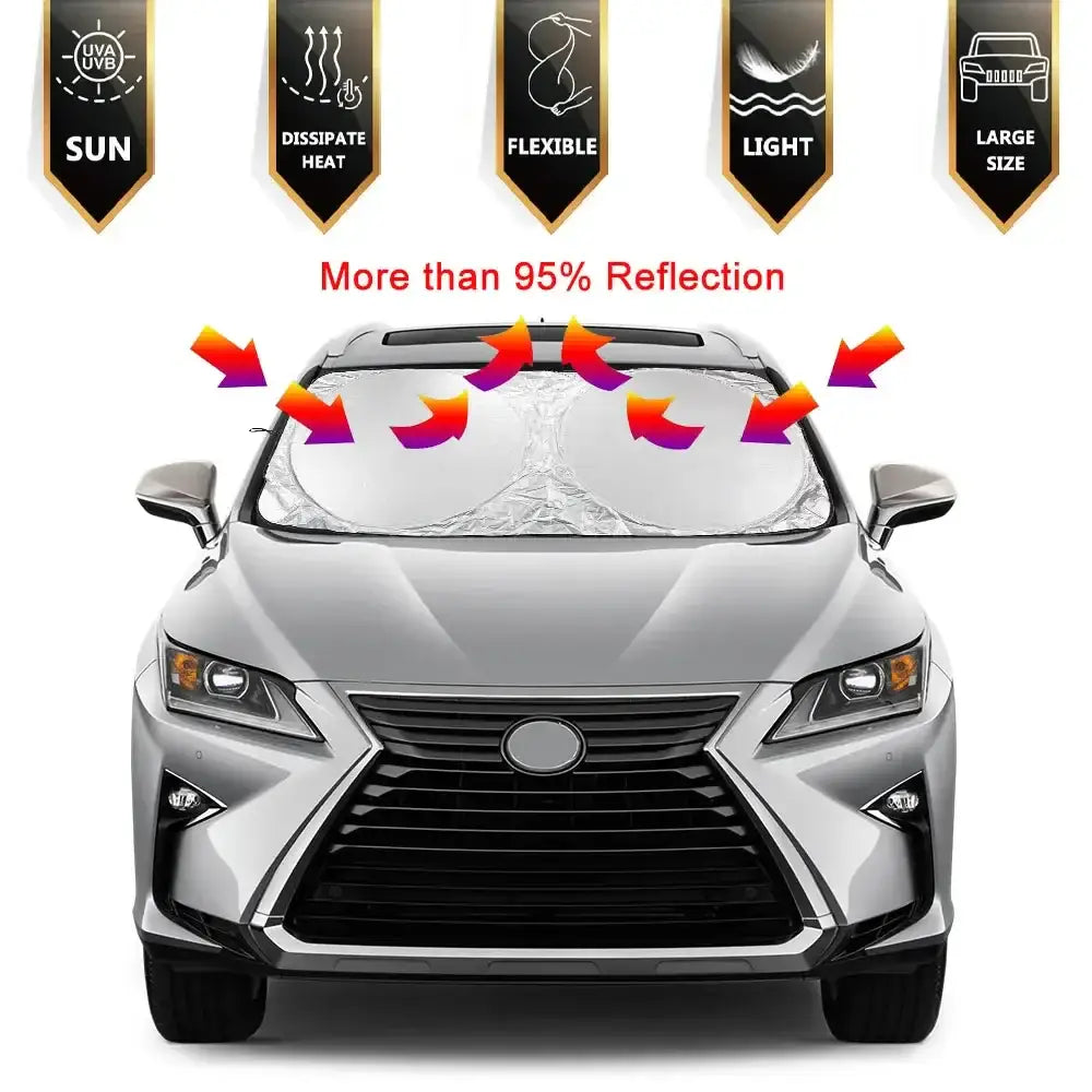 Folding Car Windshield Sunshade Visor Habicare