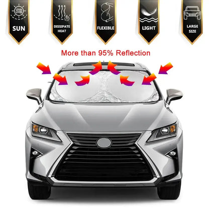 Folding Car Windshield Sunshade Visor Habicare