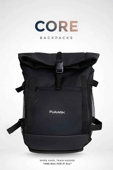 Fuaark Nz Core Black Backpack Bag, stylish and functional for everyday use, featuring multiple compartments and durable design.