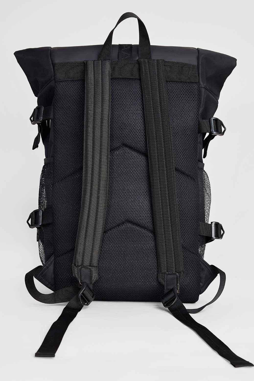 Fuaark Nz Core Black Backpack Bag showing a sleek, stylish design with adjustable straps and multiple compartments for everyday use.