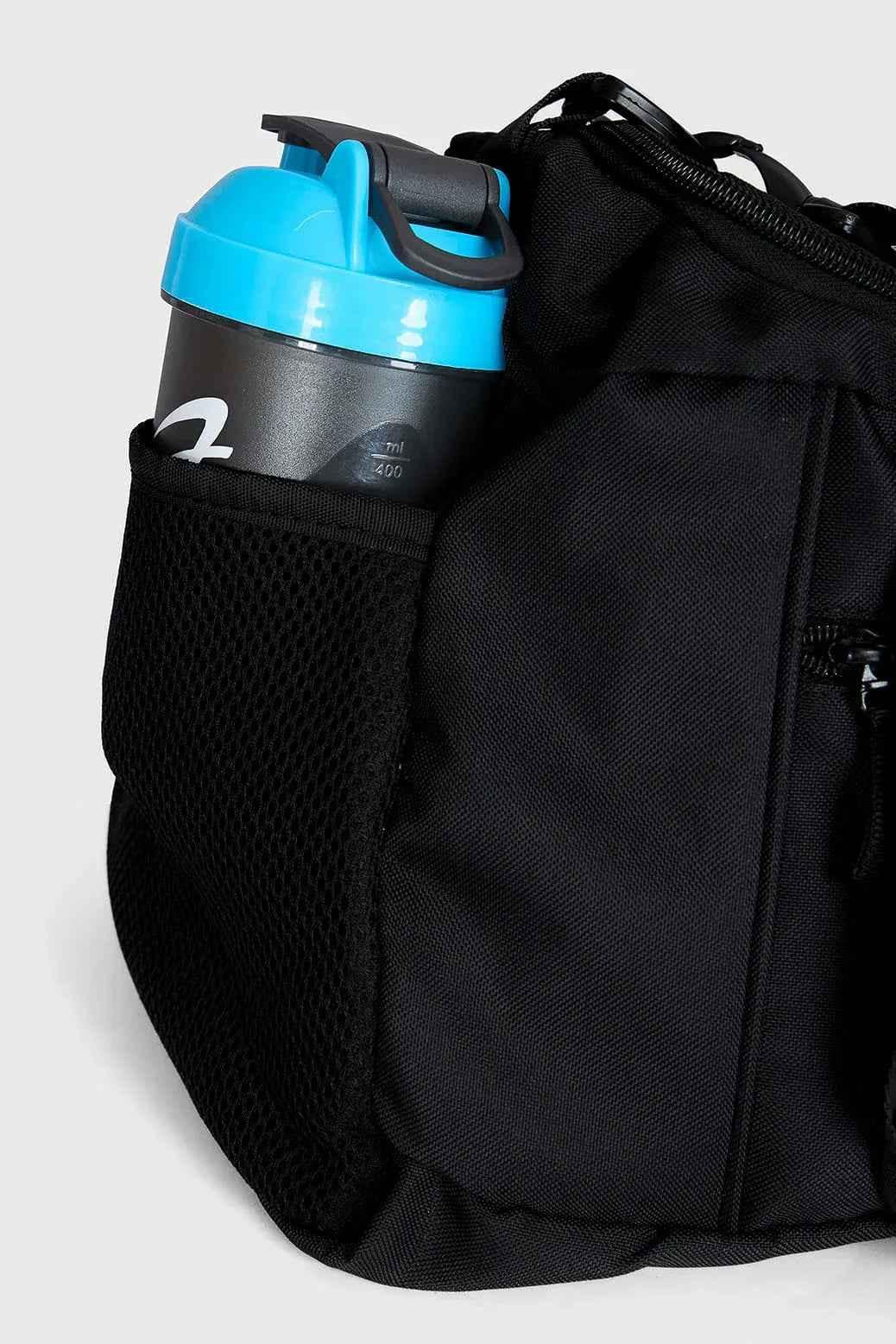 Black Fuaark Nz duffle bag with sturdy handles and zipper, ideal for stylish travel and daily use.