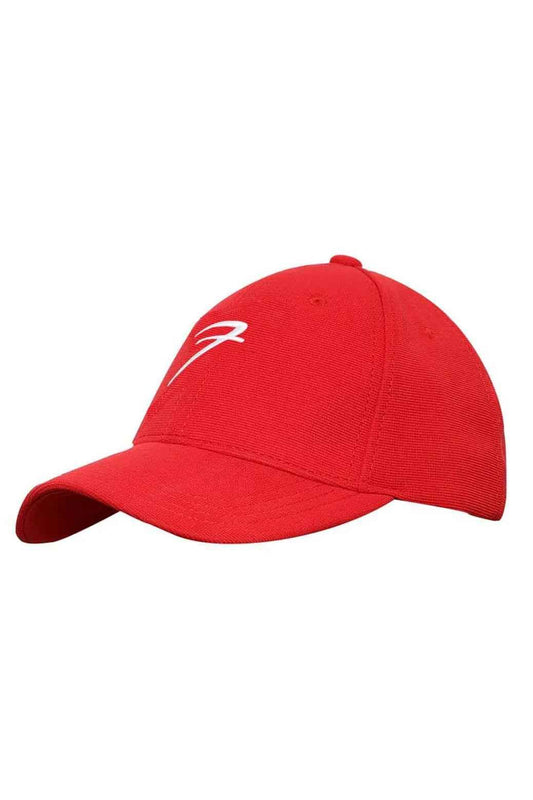 Red Fuaark Nz baseball cap, free-size casual cap for all occasions, with adjustable strap and classic sporty design.