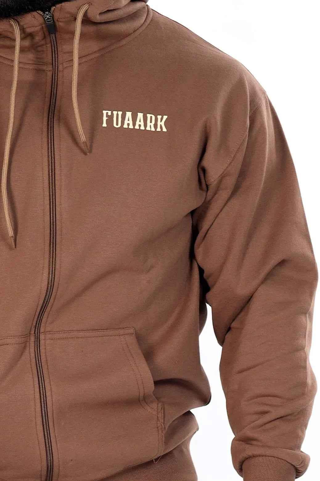Fuaark NZ oversized Frost jacket in coffee color, stylish coat with a cozy, relaxed fit, perfect for cold weather.