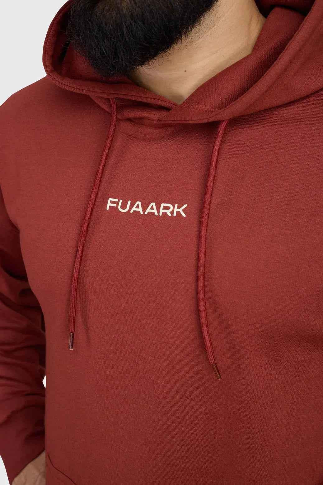 Fuaark Nz Signature Oversized Rust Hoodie, soft and comfortable casual hoodie with a relaxed fit and stylish rust color.