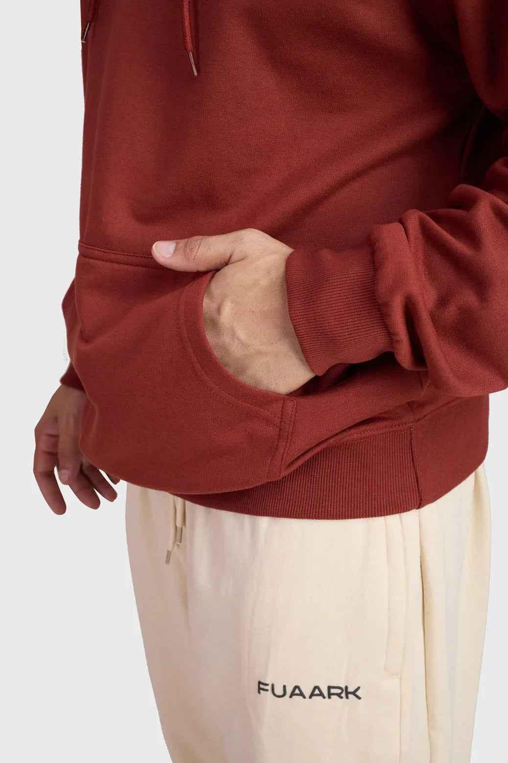Fuaark Nz Signature Oversized Rust Hoodie, soft and comfortable with a relaxed fit, perfect for casual style.
