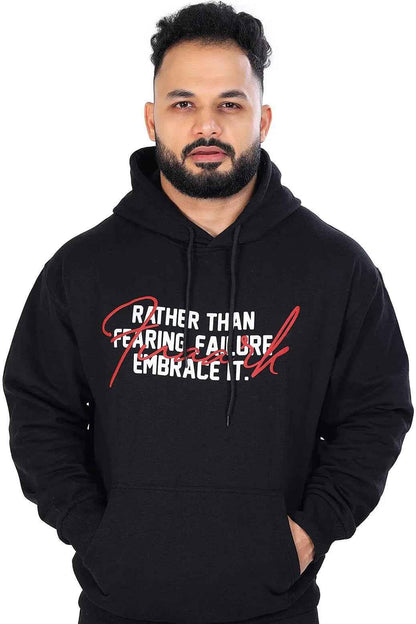 Oversized black hoodie by Fuaark Nz with frosted black design, soft fabric, and relaxed fit, perfect for casual wear.