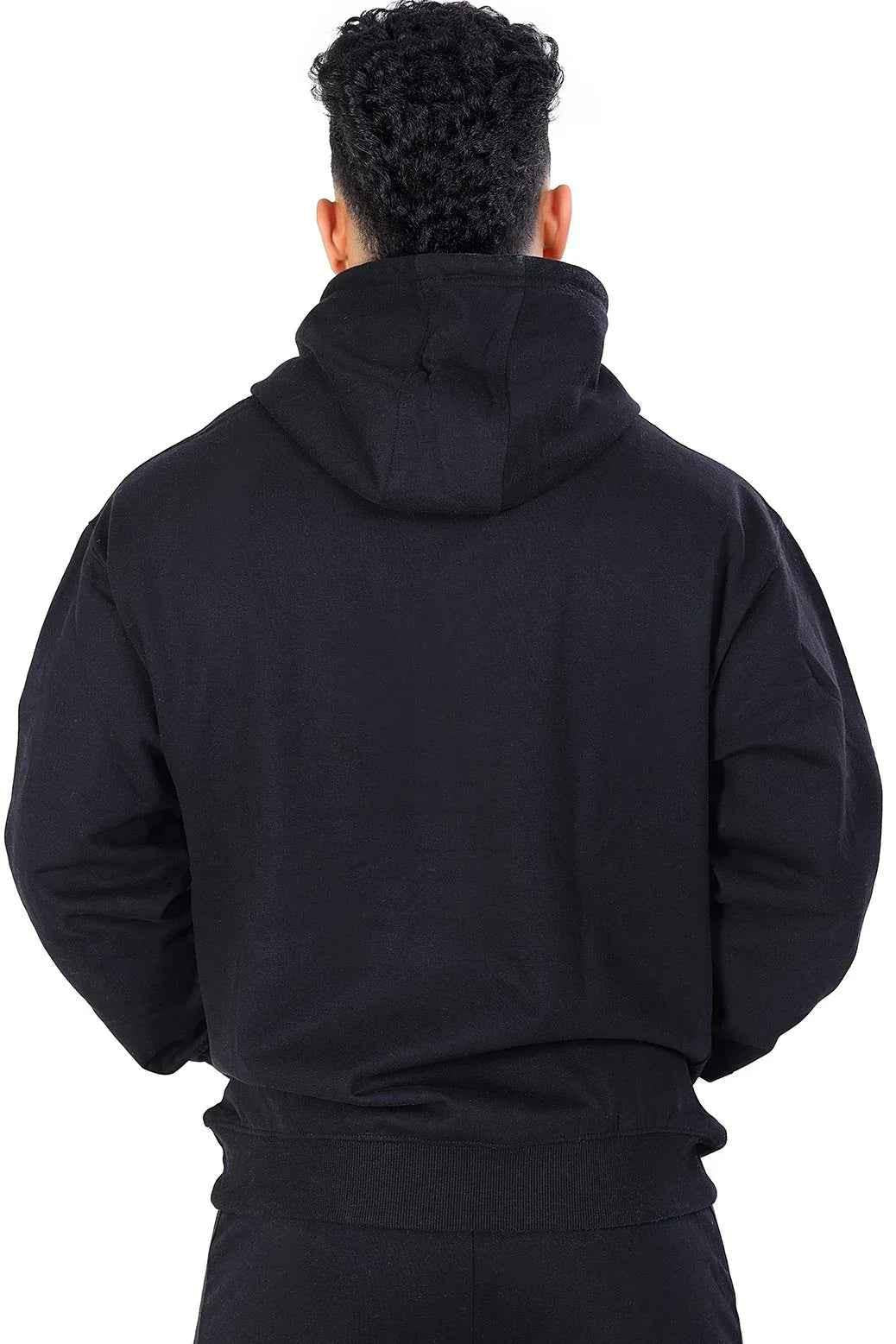 Oversized black hoodie by Fuaark Nz with frosted black design, featuring a relaxed fit and soft fabric for casual wear.
