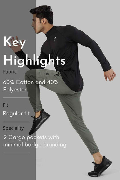 Olive green Flex Joggers from Fuaark Nz, casual men's joggers with a relaxed fit and elastic waistband.