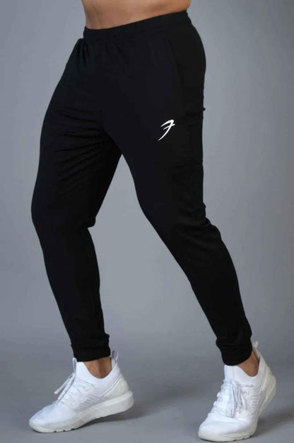 Black Fuaark Nz Identity Nylon Joggers, stylish and comfortable men's joggers with a sleek design and durable nylon fabric.