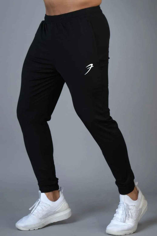 Black Fuaark Nz Identity Nylon Joggers, stylish and comfortable men's joggers with a sleek design and durable nylon fabric.