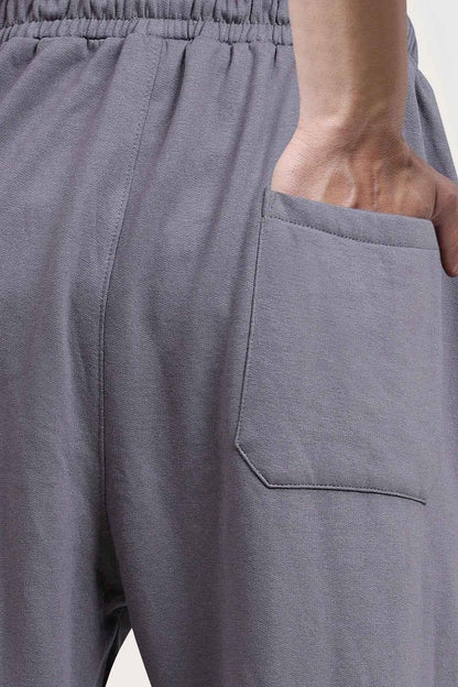 Dark grey Fuaark Nz joggers, laidback relaxed pants with a comfortable fit, shown in a casual style for ultimate comfort.