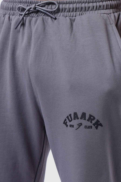 Dark grey Fuaark Nz relaxed joggers with a laidback fit, featuring a comfortable waistband and tapered leg design.