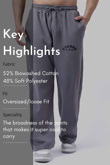 Dark grey Fuaark Nz relaxed joggers, laidback style, soft fabric, and comfortable fit for everyday casual wear.