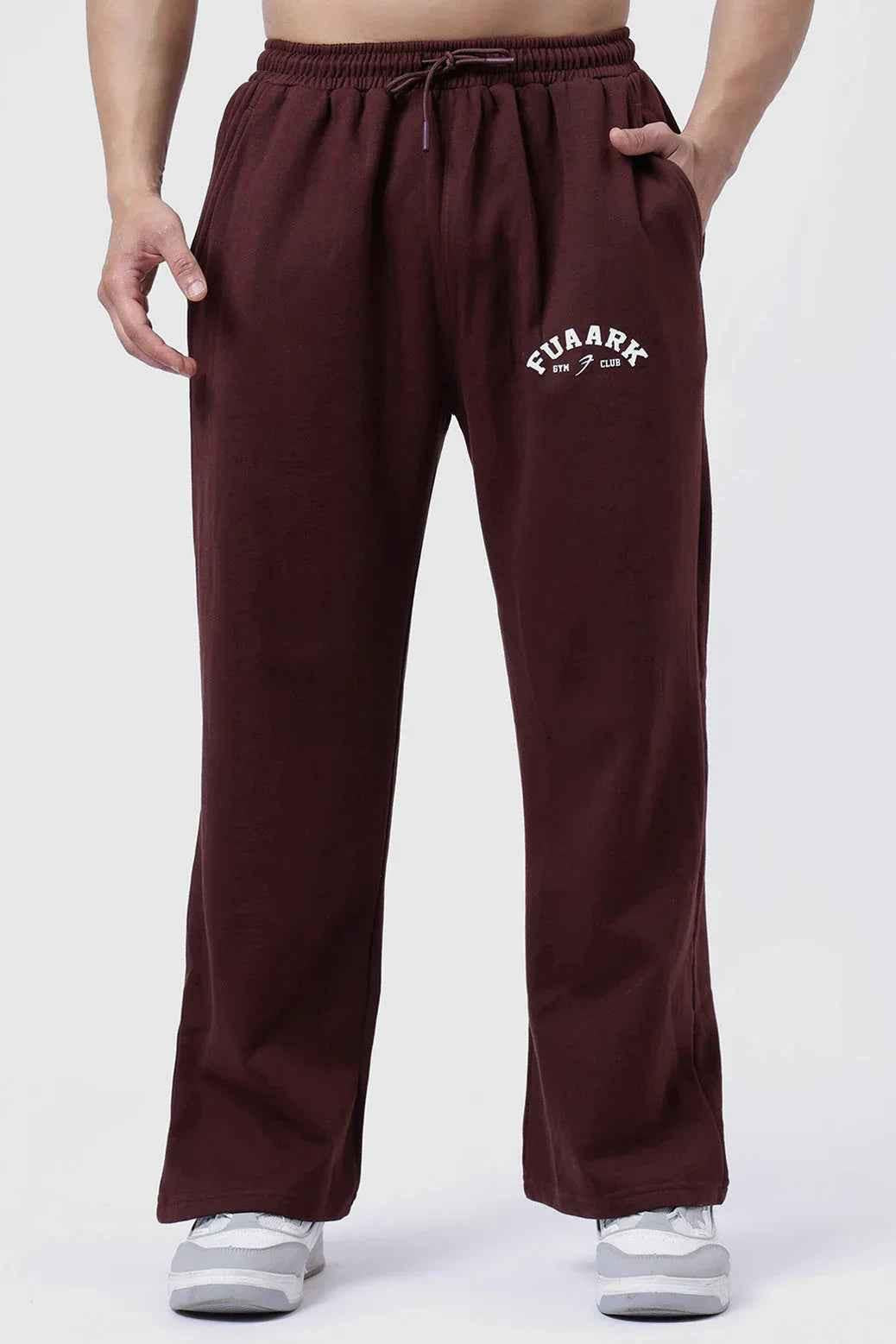 Fuaark Nz laidback relaxed brown joggers, soft and comfortable pants with a casual fit, perfect for everyday wear.