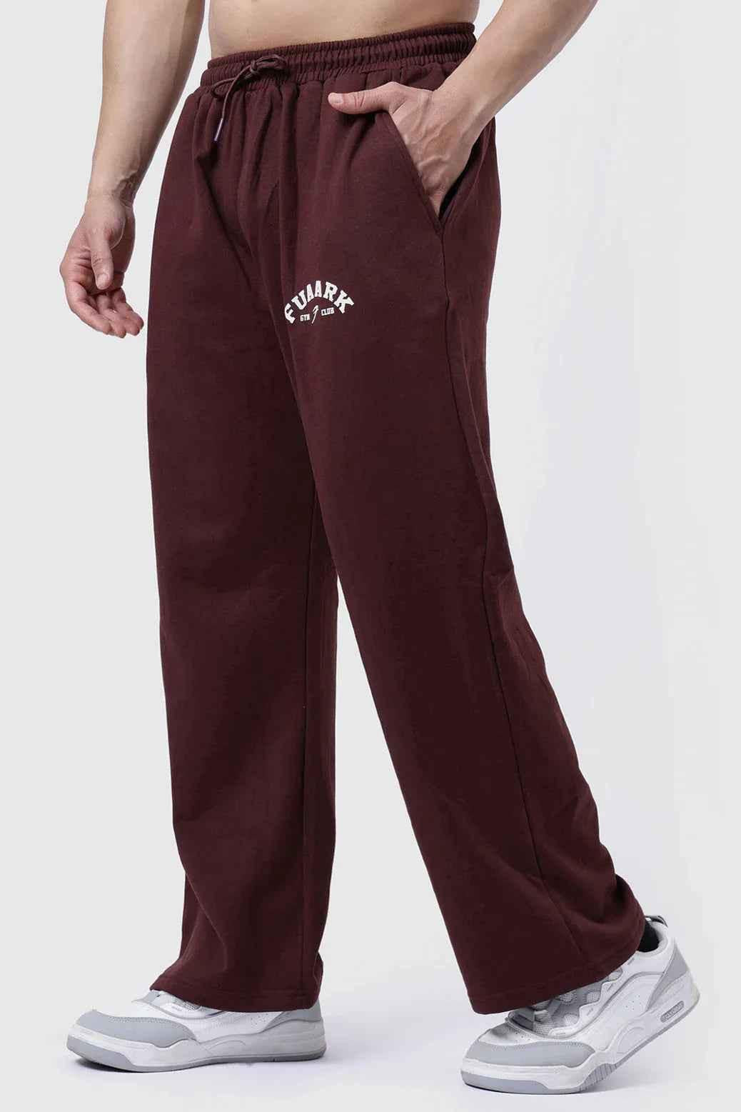 Fuaark Nz laidback relaxed brown joggers for men, featuring soft fabric and a comfortable fit, ideal for casual wear.