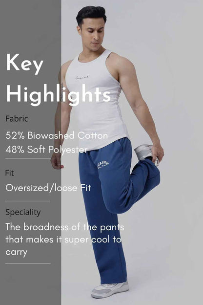 Fuaark Nz navy joggers with a relaxed fit, featuring soft fabric and comfortable design for casual wear and ultimate comfort.