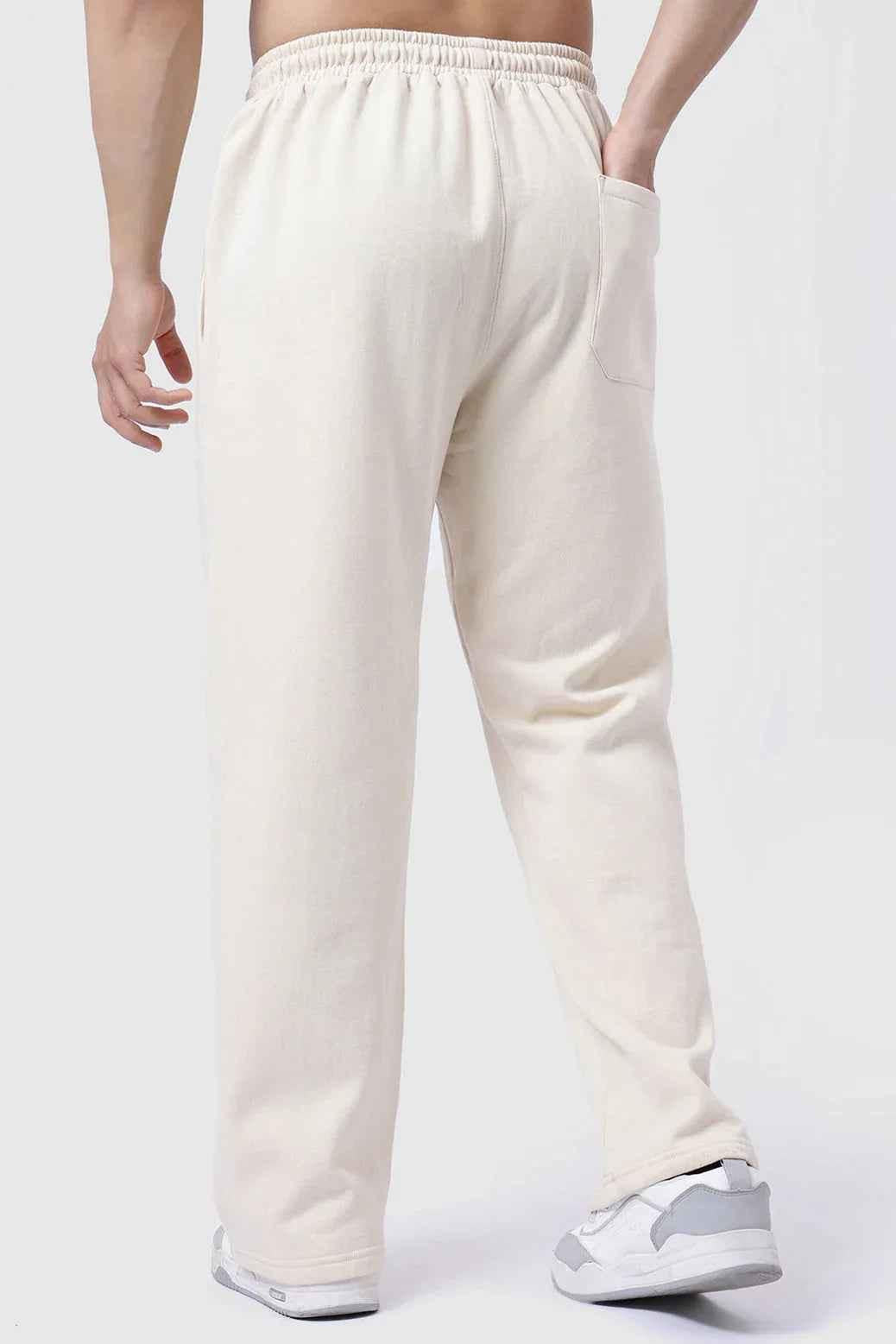 Beige Laidback Relaxed Joggers by Fuaark Nz, comfortable casual pants with a relaxed fit and soft fabric.