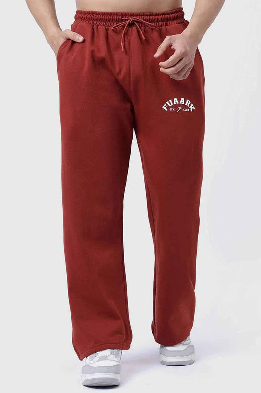 Rust-colored Laidback Relaxed Joggers by Fuaark Nz, showing the comfortable fit and casual style of these relaxed pants.