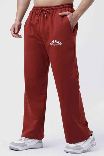 Fuaark Nz laidback relaxed jogger pants in rust color, soft fabric with a comfortable fit, casual style for everyday wear.