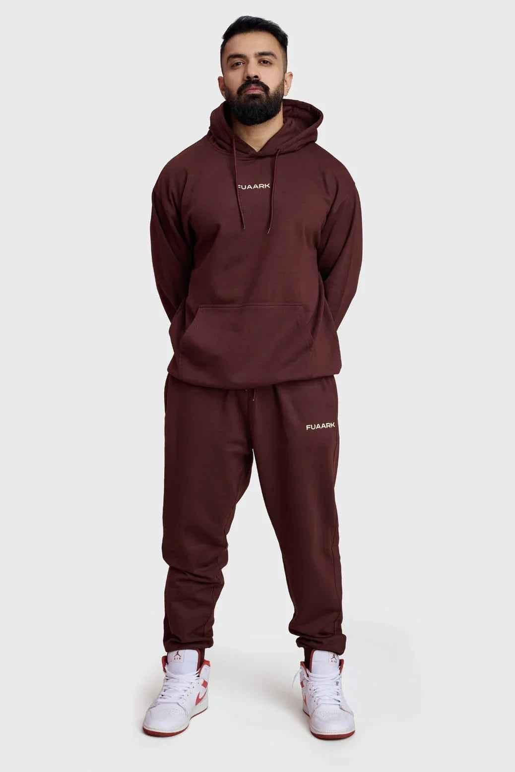 Fuaark Nz Signature Oversized Brown Joggers with a relaxed fit, soft fabric, and stylish design for maximum comfort.