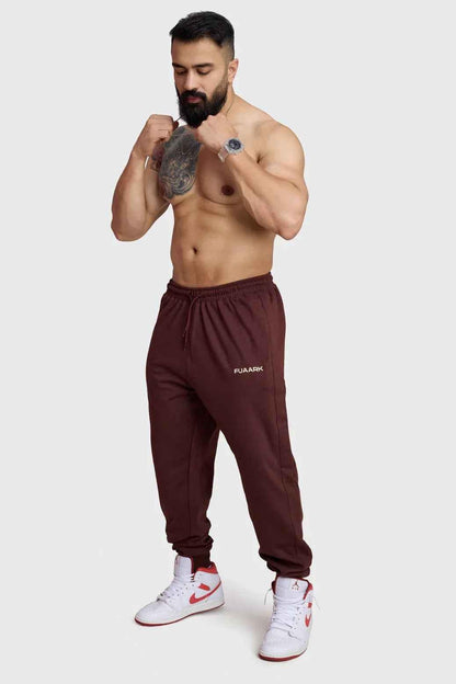 Fuaark Nz Signature Oversized Brown Joggers with relaxed fit and comfortable fabric, ideal for casual wear and stylish comfort.