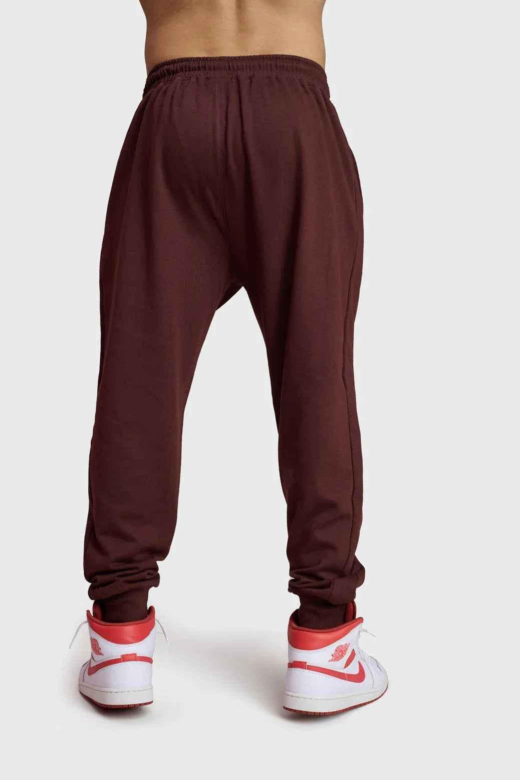 Fuaark Nz Signature Oversized Brown Joggers, relaxed fit with drawstring waist and cuffed ankles, comfortable casual style.