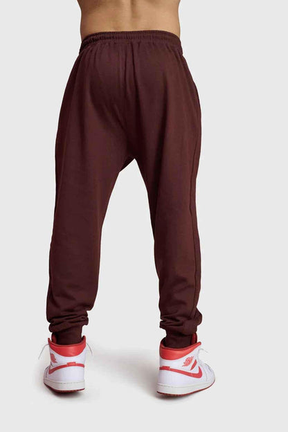 Fuaark Nz Signature Oversized Brown Joggers, relaxed fit with drawstring waist and cuffed ankles, comfortable casual style.