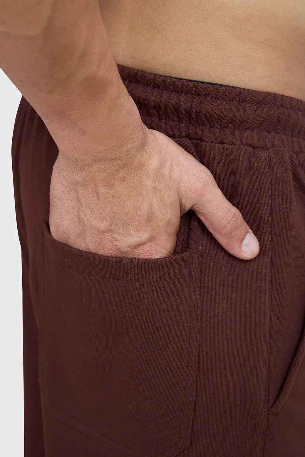 Brown Pinnacle Straight Pants joggers by Fuaark Nz, featuring a comfortable fit and casual style.
