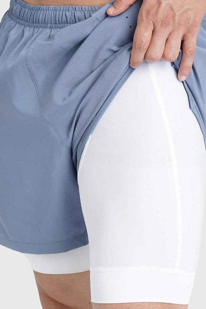 Fuaark Nz 2-in-1 Laser Shorts in raw steel fabric, showcasing stylish, versatile men's shorts with laser detailing.