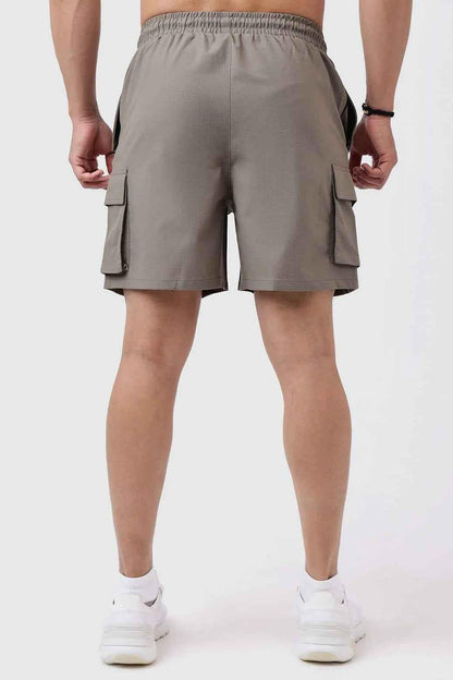 Fuaark Nz Delta Cargo Shorts in brown, casual men's shorts with multiple pockets and comfortable fit, ideal for outdoor wear.