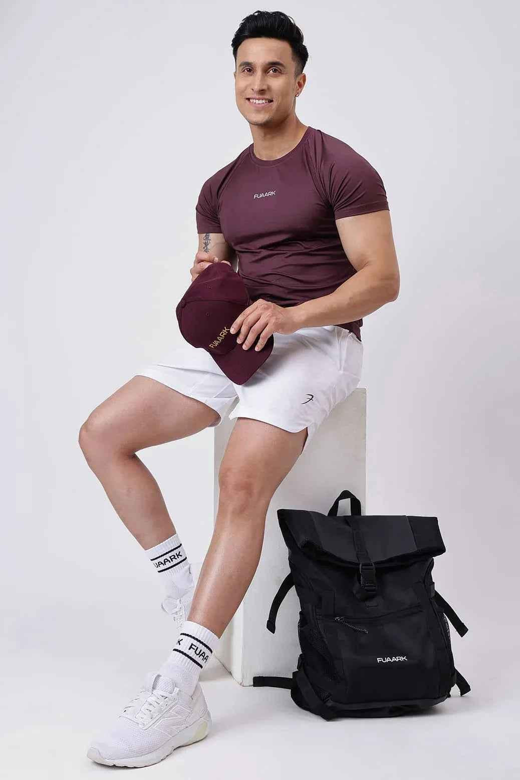 Fuaark Nz Edge Shorts for Men, stylish white athletic shorts with a sleek design and comfortable fit.