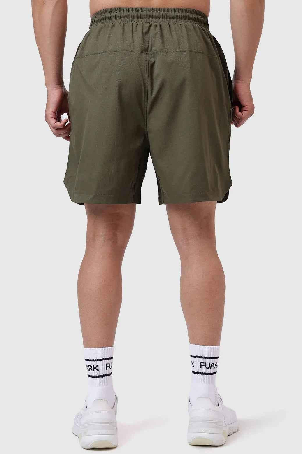 Men's Olive Edge Shorts by Fuaark Nz, casual shorts with stylish olive green design and comfortable fit.