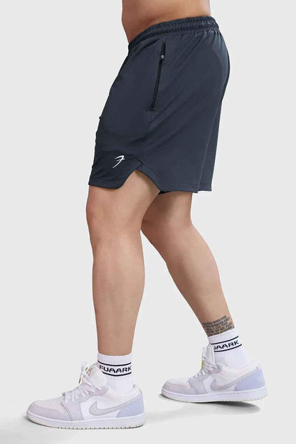 Dark grey Fuaark NZ shorts featuring a relaxed fit and comfortable design, ideal for casual wear.