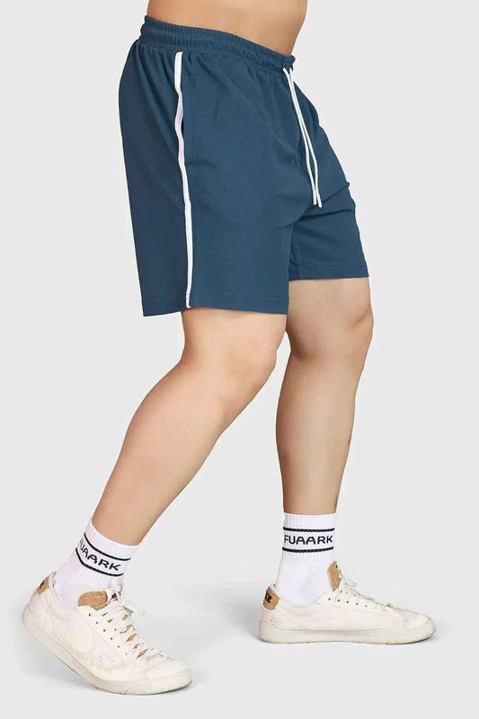 Fuaark Nz Grit Shorts in midnight blue, casual men's shorts with a relaxed fit and durable fabric for everyday wear.